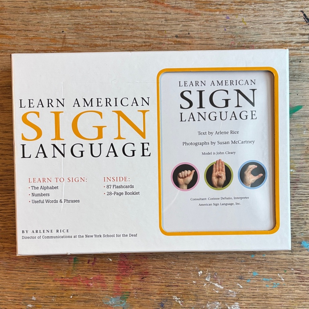Last Chance Learn American Sign Language Flashcards Set